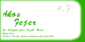 akos fejer business card